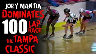 Olympic Speed Skater Joey Mantia Dominates 100 lap Indoor Inline Speed Skating Race