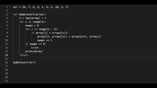 Write & Optimize a Simple Bubblesort in Python