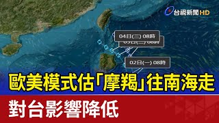 歐美模式估「摩羯」往南海走 對台影響降低