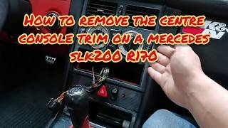 How to remove the dashboard trim plastics on a Mercedes SLK200 R170