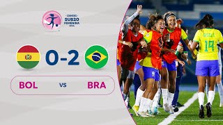 BOLIVIA vs. BRASIL [0-2] | RESUMEN | CONMEBOL SUB20 FEM | FASE DE GRUPOS