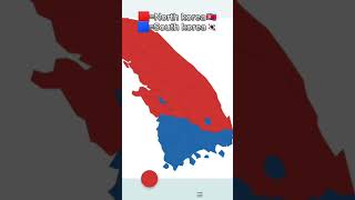 South Korea🇰🇷 vs North Korea🇰🇵 #shorts #capcut #mapchart