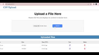 Csv file uploader using node js