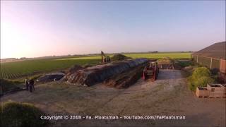 Grass Silage Pile Covering | Time - Lapse | Texel 2018