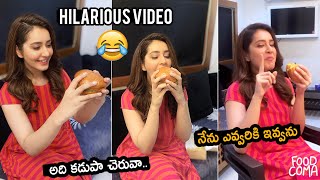 Actress Raashi Khanna Latest Funny Eating Video | #RaashiKhanna | Andhra Life Tv