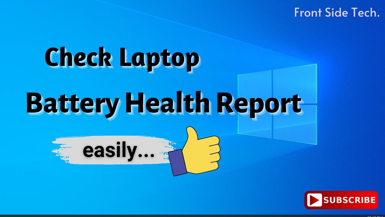 Check Laptop Battery Health Report || How To Check Laptop Battery ...