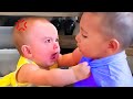 Legendary Moments When Siblings Meet Newborn Babies || Just Laugh