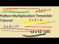 Python Multiplication Timetable Tutorial