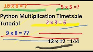 Python Multiplication Timetable Tutorial