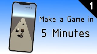 UNITY Runner Game Basics - Make a Game in 5 Minutes #1