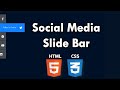 How To Make Social Media Slide bar Using HTML and CSS | Sticky Sidebar For Social Media | Wpshopmart