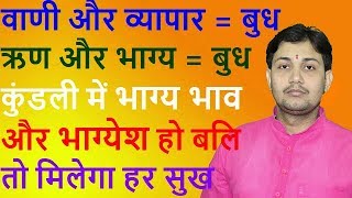 भाग्य भाव के स्वामी का जन्मकुंडली के बारहो भाव में फल(मकर में बुध का प्रभाव)NARMDESHWAR SHASTRI[512]