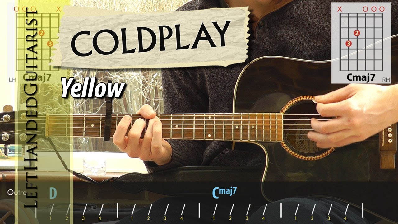 Coldplay - Yellow | Simple Guitar Lesson - YouTube