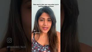 Simple easy trick to clear your nose when you are smelling different perfumes! Follow for more!