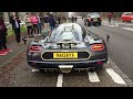 supercars leaving a car show december 2016