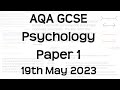 The Whole of AQA GCSE Psychology Paper 1 | Exam Revision for 19th May 2023