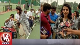 Samantha Akkineni Launches All India Wheelchair Tennis Tournament | Hyderabad | V6 News