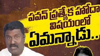 పవన్ ప్రత్యేక హోదా విషయంలో ఏమన్నాడు..!!