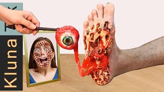 KLUNA TIK Eating Demon Eye in Cancer Foot - Mukbang Eating Sounds ASMR