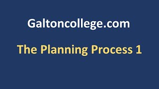 The Planning Process 1