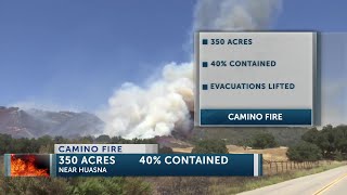 Evacuations lifted for Camino Fire in San Luis Obispo County, 350 acres burned 40% contained