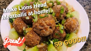 Awesome Lions Head Meatballs made at home - Chef Lau