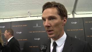 The Imitation Game: Benedict Cumberbatch Red Carpet Movie Premiere Interview | ScreenSlam