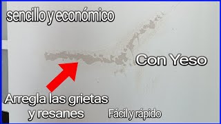 Como tapar Grietas y resanar con Yeso