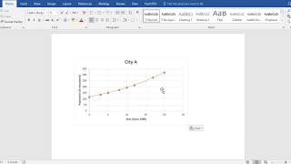 Creating a Scatter Plot in Excel and Embed it Into a Word Document 2016