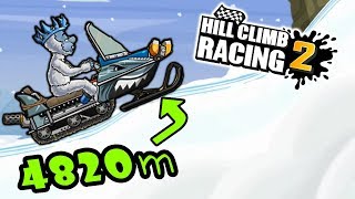 Hill Climb Racing 2 - Snowmobile on Winter 4820m [HD Gameplay]