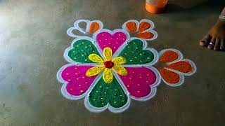 Newyear 🌻diyamuggulu designs 3*2 🌻Pongal special 🌻bhoki flowers kolam 🌻margazhi kolangal