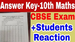 Class-10 Maths ANSWER Key - 100% Correct + Students Reaction- Term-1 Maths Standard+Basic Solution