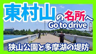 東村山の名所へgo to drive  狭山公園と多摩湖の堤防