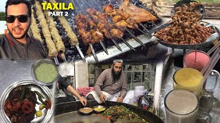 Exploring Pakistani Street Food In Taxila | 43 Year Old Pakoray | BBQ | Lahori Juice | Special Kabab