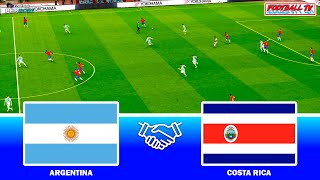 ARGENTINA vs COSTA RICA - International Friendly 2024 | Full Match All Goals | PES Gameplay PC