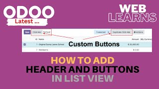 How to Add Headers and Buttons in Odoo List Views