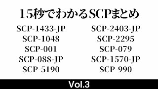 15秒でわかるSCPまとめ #3