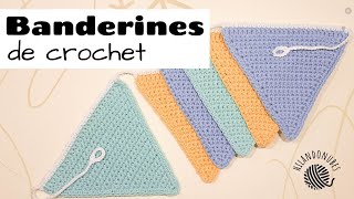 Como hacer banderines de crochet