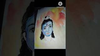 Krishna Painting Step by Step for Beginners |Janmashtami Painting|Easy Poster Colour Painting#shorts