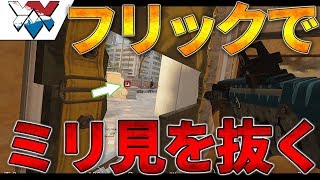 【R6S】敵のミリ見をフリックで抜く神エイム炸裂!! Super Flick Shot!!【レインボーシックス】