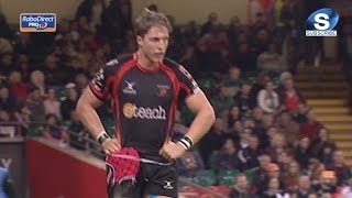 Tyler Morgan Yellow Card - Newport Gwent Dragons v Ospreys 20th April 2014