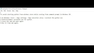 cmd opens python from windows store in Windows 10 : FIX