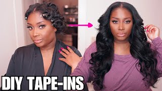 EASY DIY TAPE-IN HAIR EXTENSIONS (Natural Hair) ft Eayon Hair