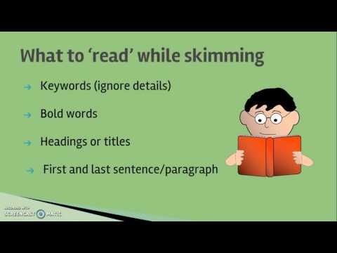 How can you use skimming in your everyday life?