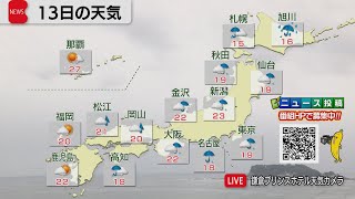 ４月13日の天気