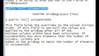Java Programming Tutorial -GridBagLayout-3- public int[] columnWidths
