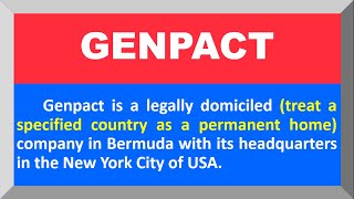 About Genpact Company