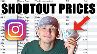 Instagram Shoutout Prices - Influencer Prices \u0026 Theme Page Shoutouts