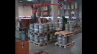 INDEVA  industrial manipulator - beer drums manual handling - Manipuladores ingravidos