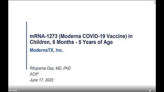 June 17, 2022 ACIP Meeting - COVID-19 vaccine (mRNA-1273)